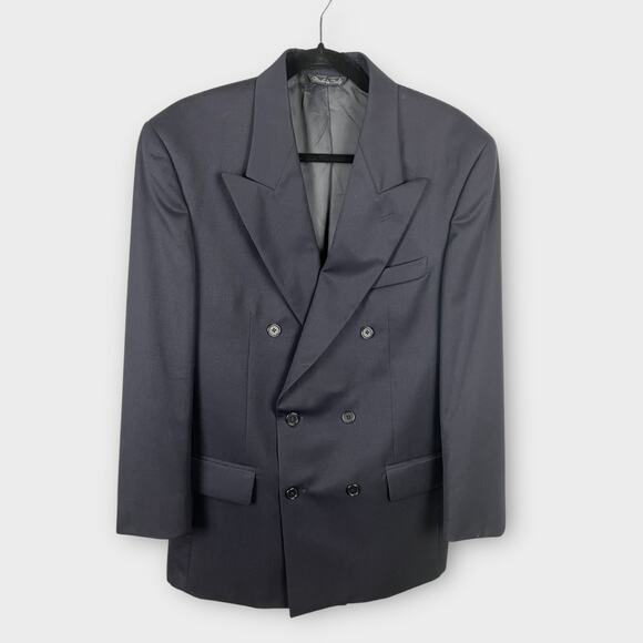 Vito Rufolo Men's Blazer Tesse Navy Blue 38R Mens 100% Wool Jacket Made In Italy - Picture 1 of 9